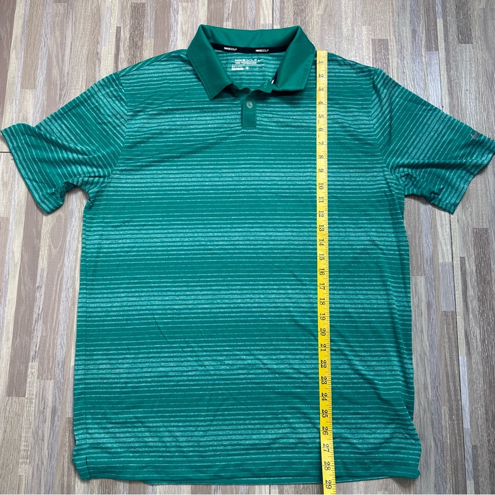 Nike Green Striped Polo Shirt - Picture 5 of 9